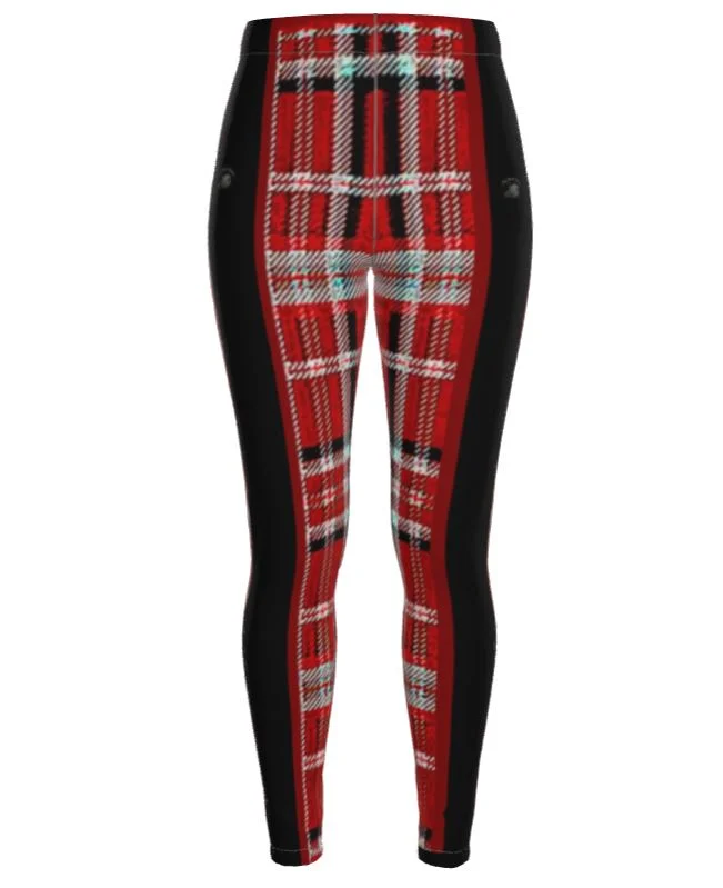 TRP Twisted Patterns 06: Digital Plaid 01-05A Designer Cindy High Waist Leggings Comfortable Sports Performance Tights TRP Twisted Patterns 06: Digital Plaid 01-05A Designer Cindy High Waist Leggings Comfortable Sports Performance Tights