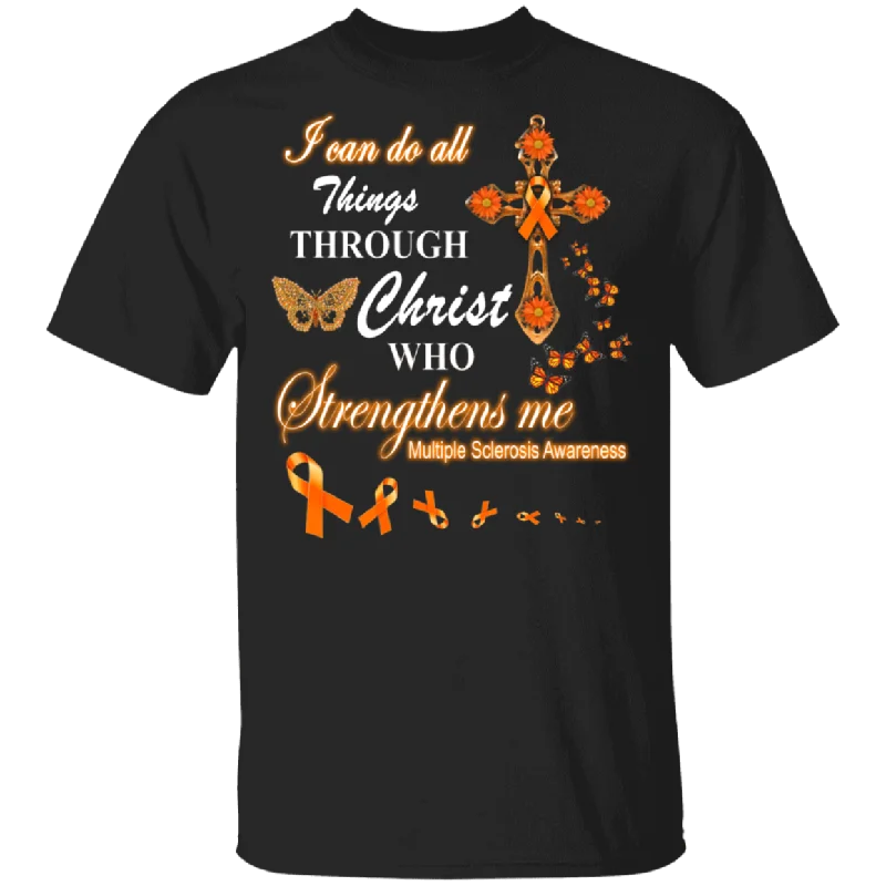 I Can Do All Things Through Christ Who Strengthens Me Multiple Sclerosis Awareness Cute Orange Ribbon Christian Cross Shirt T-Shirt Faux Fur Fabric Real Fur Fabric Shearling Fabric I Can Do All Things Through Christ Who Strengthens Me Multiple Sclerosis Awareness Cute Orange Ribbon Christian Cross Shirt T-Shirt Faux Fur Fabric Real Fur Fabric Shearling Fabric