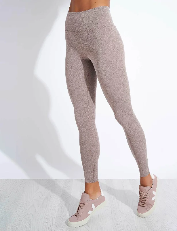 FLOAT High Waisted Legging - Cocoon Heather Comfortable Ribbed Waistband Leggings