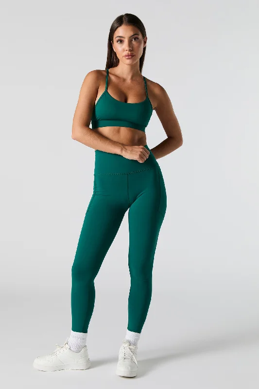 Active Side Pocket Legging Stylish Printed Stretch Leggings