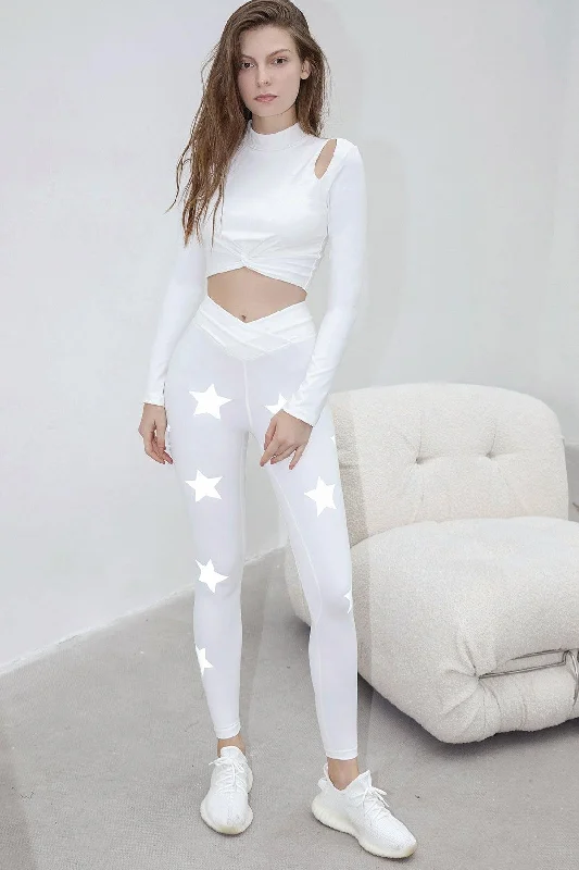 WISKII Static Reflective Leggings Cozy Warmth Leggings