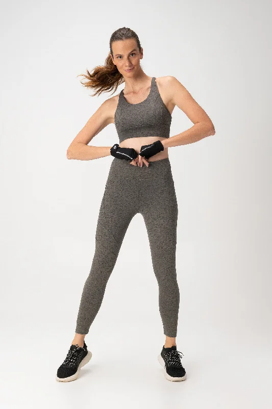 Groove Side Leggings Trendy Black Mesh Leggings