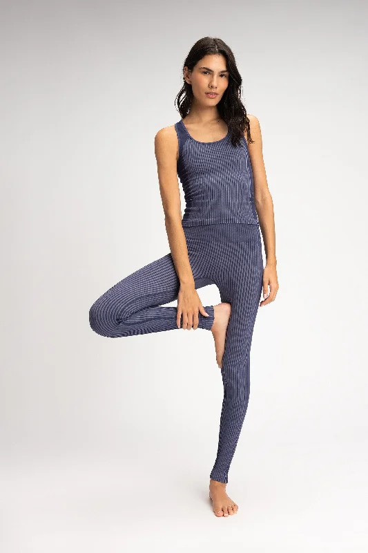 Multi Rib Seamless Leggings Stylish Stretch-Waist Leggings