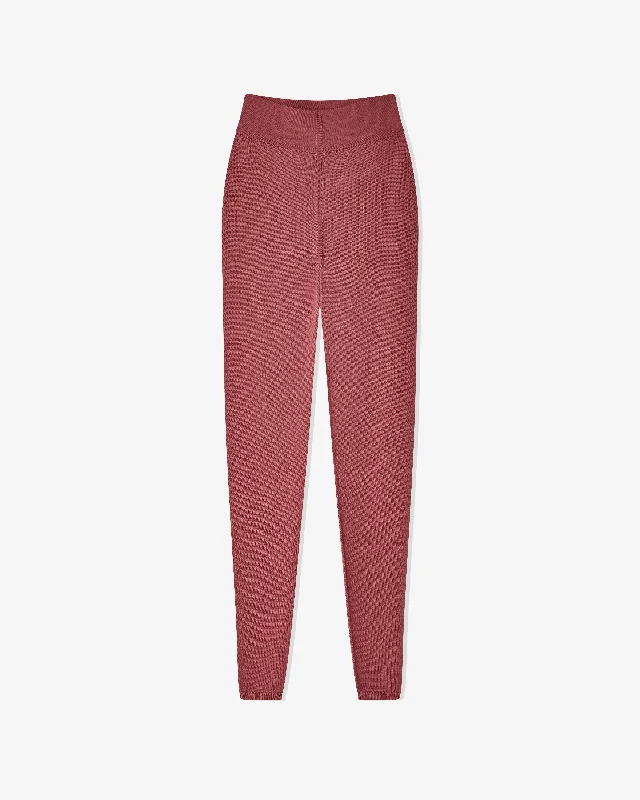 Rick Owens - Women's Knit Leggings - (Thulian) Fashionable Floral Active Leggings
