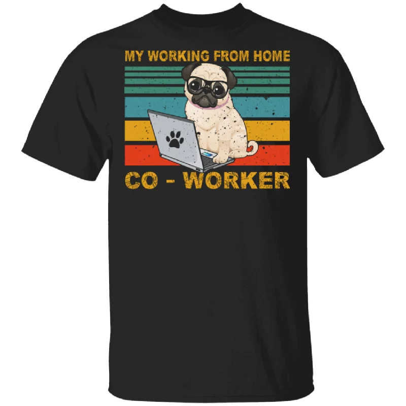 Vintage Retro My Working From Home Co-Worker Funny Pug Beside Laptop Shirt Matching Pug Dog Lover Owner Gifts T-Shirt Chenille Blend Fleece Blend Nylon Blend Vintage Retro My Working From Home Co-Worker Funny Pug Beside Laptop Shirt Matching Pug Dog Lover Owner Gifts T-Shirt Chenille Blend Fleece Blend Nylon Blend