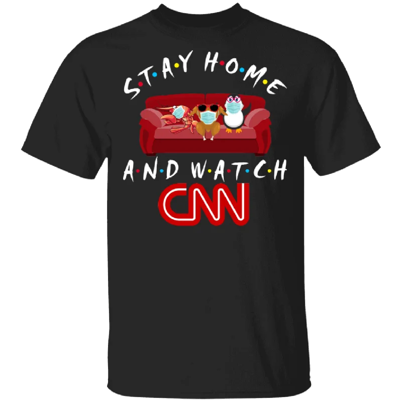 Stay Home And Watch CNN Funny Shrimp Turkey Penguin Sit On Sofa Shirt Matching CNN TV Show Lover Fans Gifts T-Shirt Anti-Pilling Machine Wash Handmade Stay Home And Watch CNN Funny Shrimp Turkey Penguin Sit On Sofa Shirt Matching CNN TV Show Lover Fans Gifts T-Shirt Anti-Pilling Machine Wash Handmade