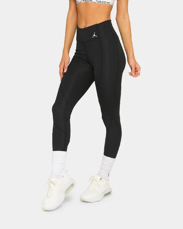 Jordan Women's Jordan 7/8 Essential Leggings Black/Black/White Stylish Printed Stretch Leggings