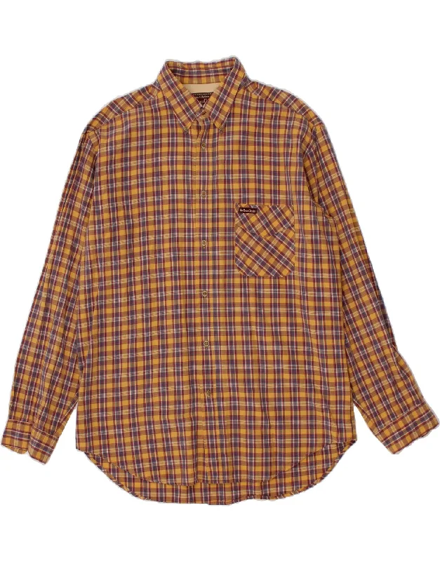 MARLBORO CLASSICS Mens Shirt XL Orange Check Cotton Chenille Fabric Brocade Fabric Lace Fabric MARLBORO CLASSICS Mens Shirt XL Orange Check Cotton Chenille Fabric Brocade Fabric Lace Fabric