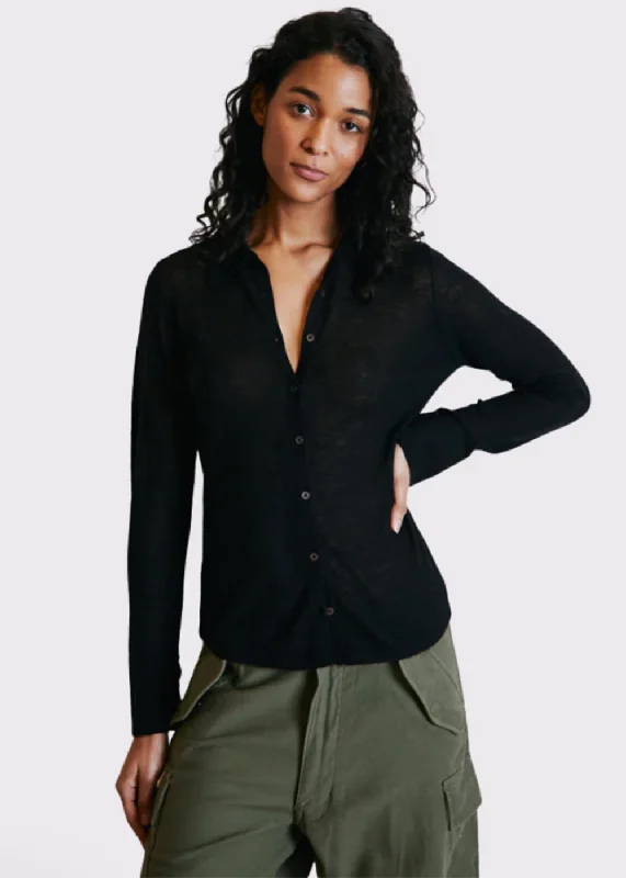 Sheer Cashmere Shirt Chenille Brocade Lace