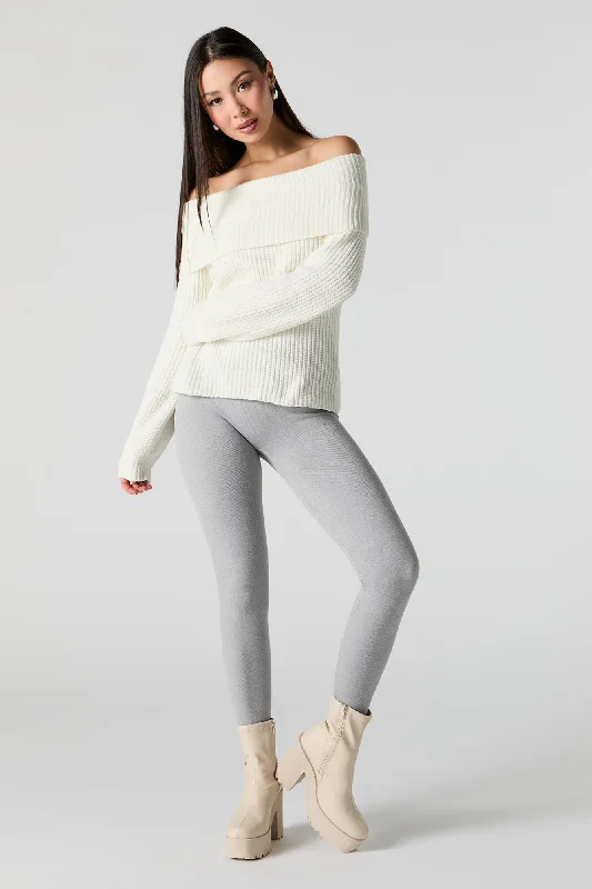 Ribbed Faux Fur Lined Legging Chic Floral Print Leggings