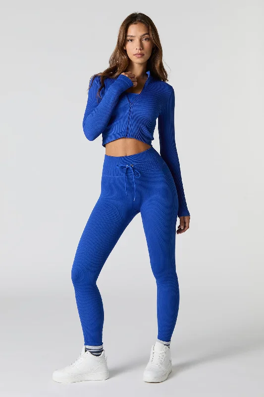 Sommer Ray Seamless Ribbed Active Legging Comfortable Ribbed Sports Leggings
