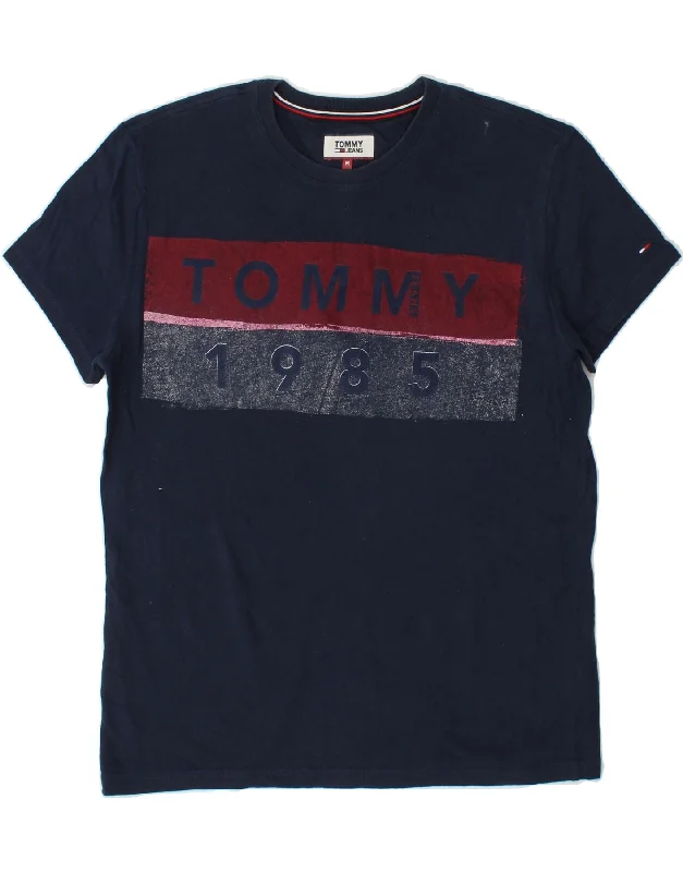 TOMMY HILFIGER Mens Graphic T-Shirt Top Medium Navy Blue Cotton Nylon Fabric Polyester Fabric Spandex Fabric TOMMY HILFIGER Mens Graphic T-Shirt Top Medium Navy Blue Cotton Nylon Fabric Polyester Fabric Spandex Fabric