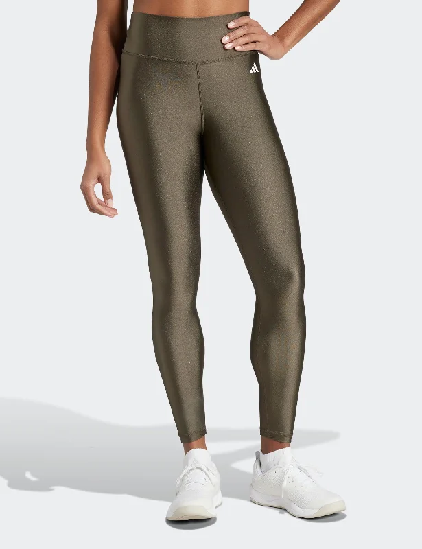Optime Essentials Shine 7/8 Leggings - Shadow Olive Stylish Winter-Ready Leggings