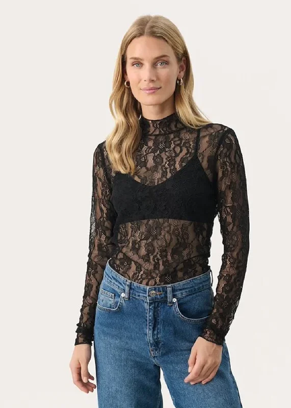 Lior Floral Mesh T-Shirt Rayon Velvet Corduroy