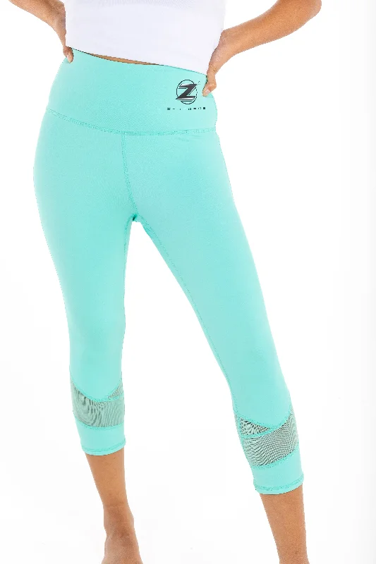 ZD Female Ezi Leggings (3/4 Length) Trendy Color Block Leggings
