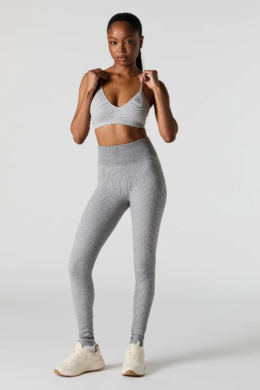 Ribbed Fleece Legging Cozy Cotton Leggings