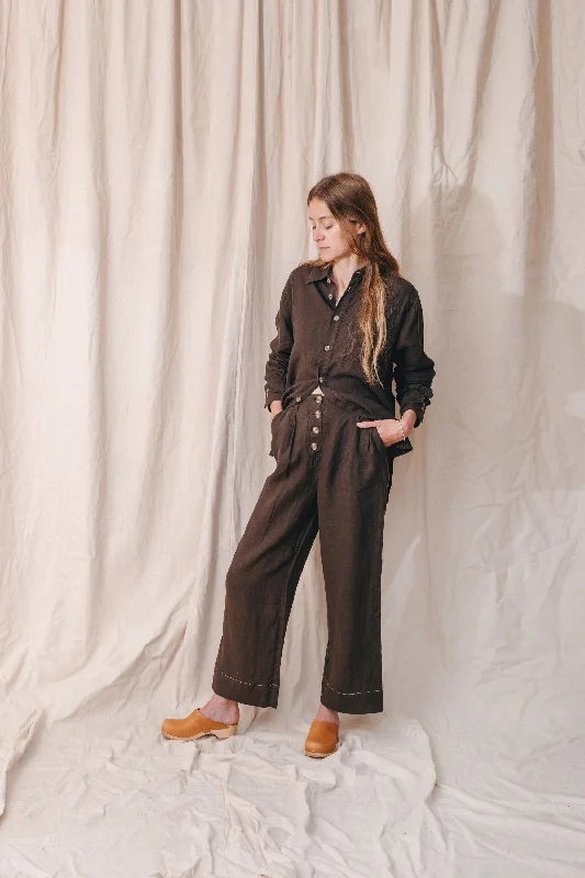 Mursi Chocolate Shirt Zippered Front Buttoned Front Snap Front
