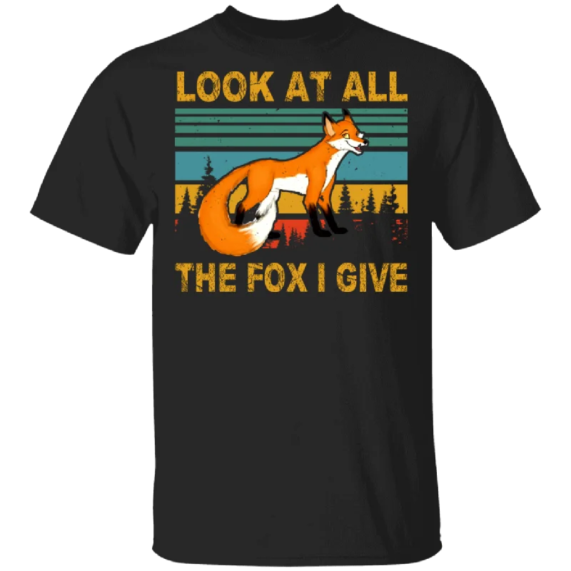 Vintage Retro Look At All The Fox I Give Cool Fox Shirt Matching Fox Lover Fans Gifts T-Shirt Houndstooth Herringbone Solid Vintage Retro Look At All The Fox I Give Cool Fox Shirt Matching Fox Lover Fans Gifts T-Shirt Houndstooth Herringbone Solid