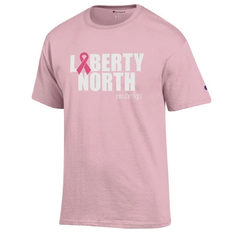 Liberty North Eagles BREAST CANCER AWARNESS T-Shirt by Champion Elegant Classic Vintage Liberty North Eagles BREAST CANCER AWARNESS T-Shirt by Champion Elegant Classic Vintage