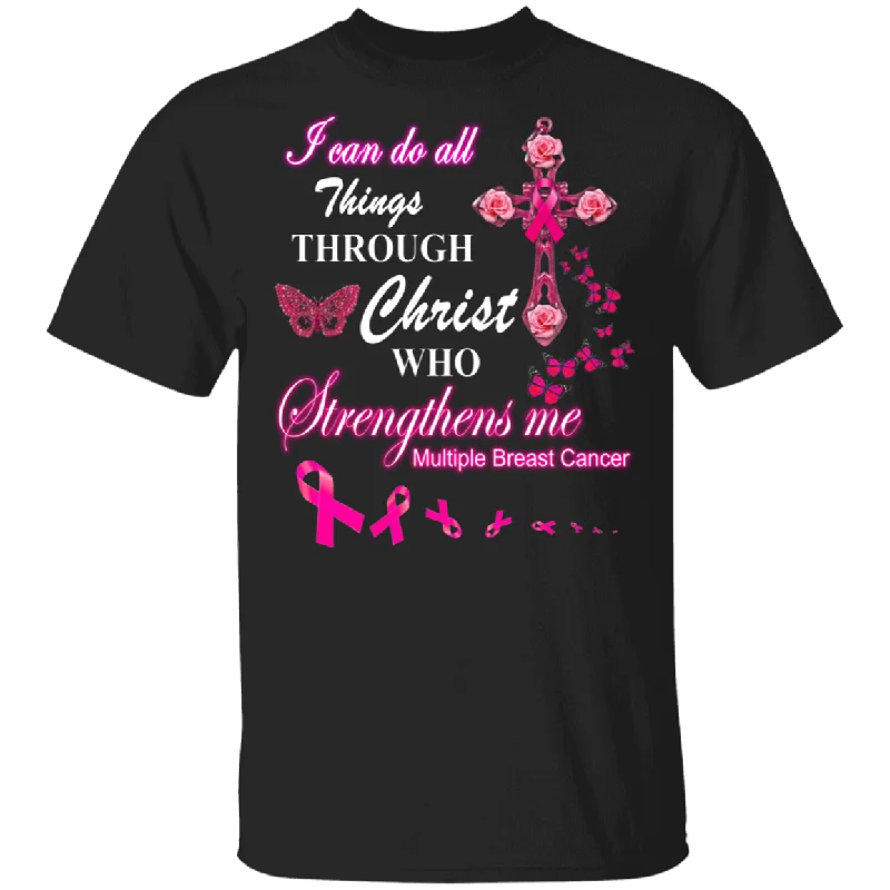I Can Do All Things Through Christ Who Strengthens Me Multiple Breast Cancer Cute Pink Ribbon Christian Cross Shirt T-Shirt Wool Fabric Cashmere Fabric Tweed Fabric I Can Do All Things Through Christ Who Strengthens Me Multiple Breast Cancer Cute Pink Ribbon Christian Cross Shirt T-Shirt Wool Fabric Cashmere Fabric Tweed Fabric