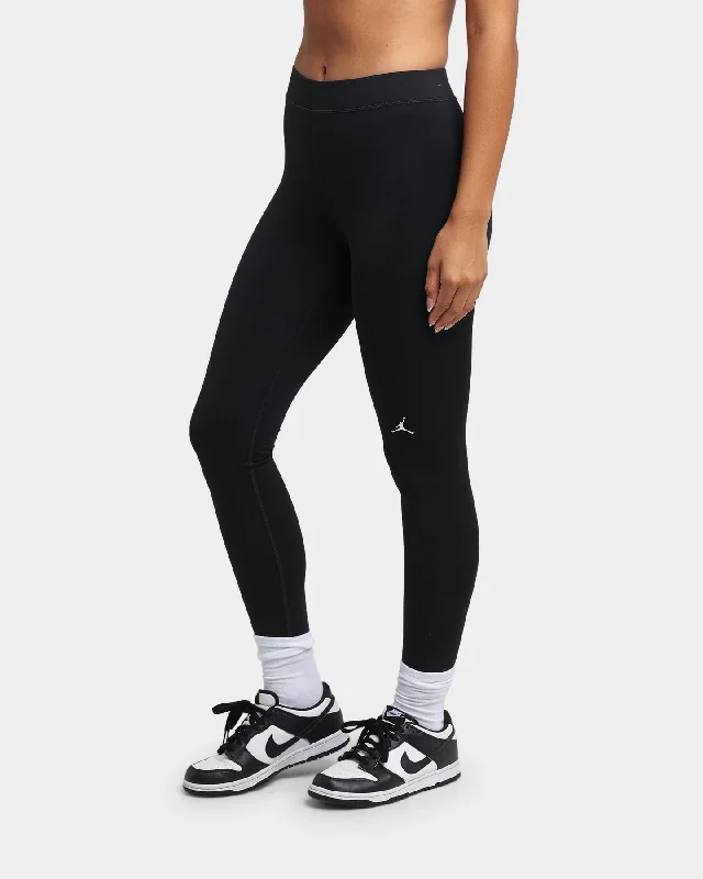 Jordan Women's Core Leggings Black/White Comfortable Power Mesh Leggings