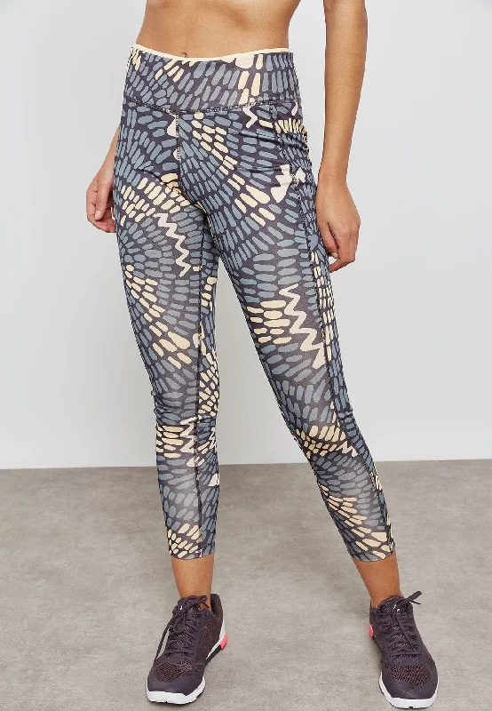 Reebok Core AOP Leggings Fashionable High-Rise Leggings