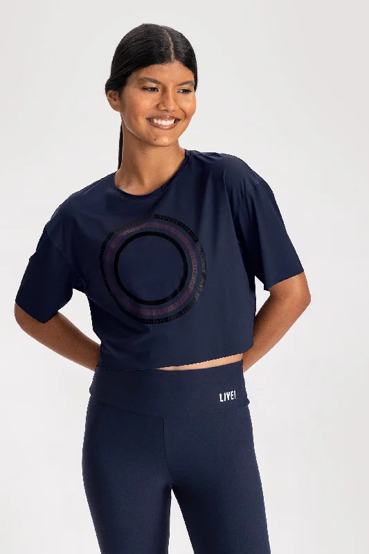 Liberty Cropped T-Shirt Front Pockets Side Pockets Patch Pockets