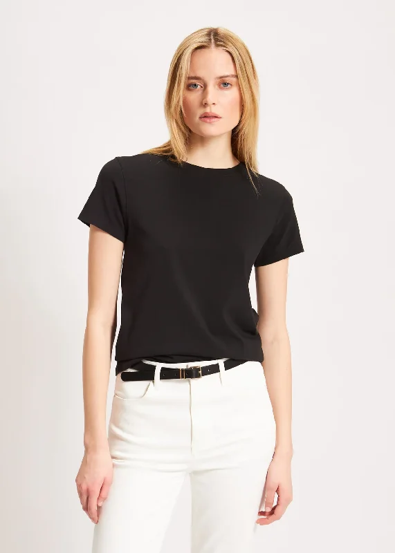 Iconic Fitted Crew T-Shirt Zippered Front Buttoned Front Snap Front