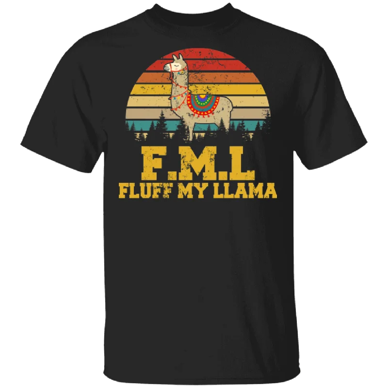 Vintage Retro F.M.L Fluff My Llama Funny Llama Shirt Matching Men Women Llama Alpaca Lover Zookeeper Gifts T-Shirt Zippered Front Buttoned Front Snap Front Vintage Retro F.M.L Fluff My Llama Funny Llama Shirt Matching Men Women Llama Alpaca Lover Zookeeper Gifts T-Shirt Zippered Front Buttoned Front Snap Front