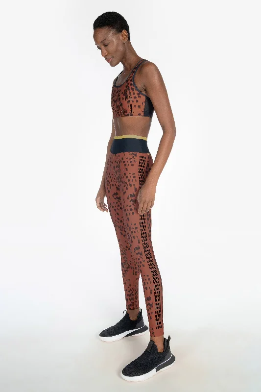Beat Graphic Legging Trendy Colorblock Print Leggings