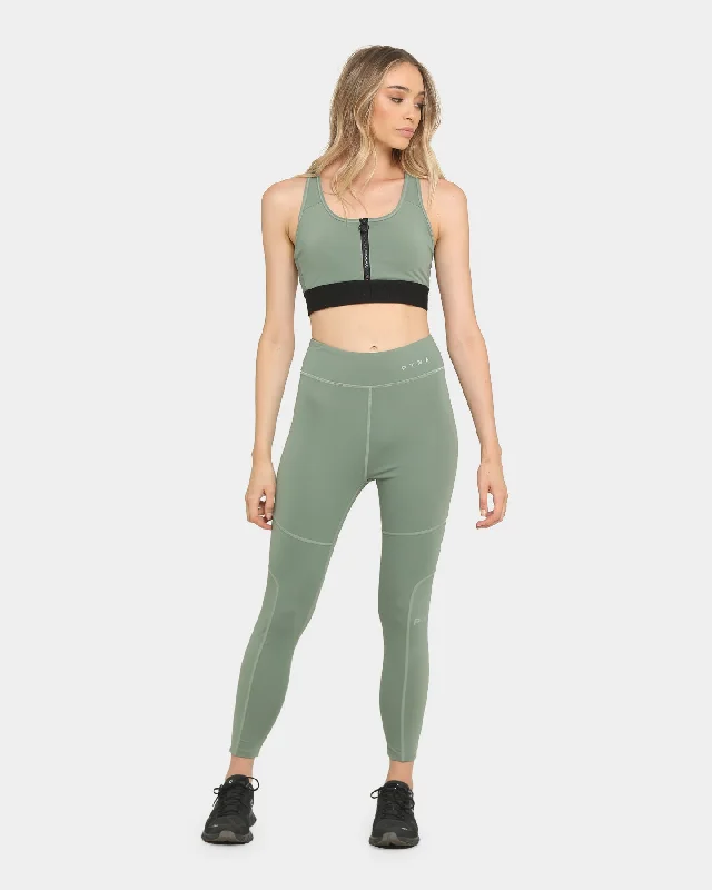 PYRA Women's Path Finder Legging Olive Green Elegant Velvet Leggings