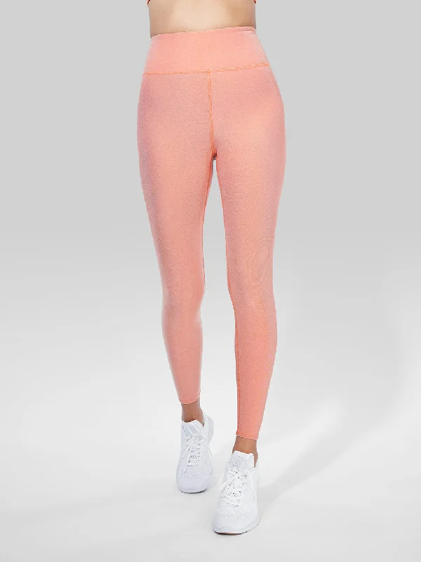 TWENTY HOT CORAL SKY HIGH WAIST CROPPED LEGGING Comfortable Slim Fit Leggings