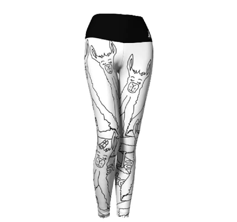 Llamaste-Mania Yoga Leggings Fashionable Solid Color Tights