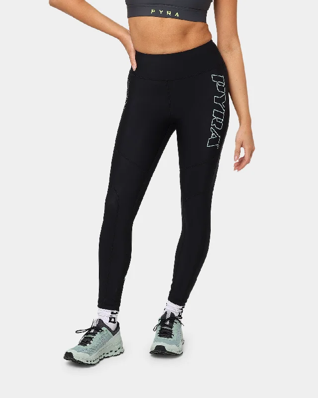 Pyra Women's Opal Hiking Leggings Black Fashionable Seamless Leggings