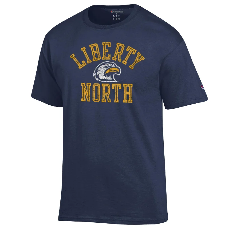 Liberty North Eagles SS Navy T-Shirt - Champion Fashionable Trendy Casual