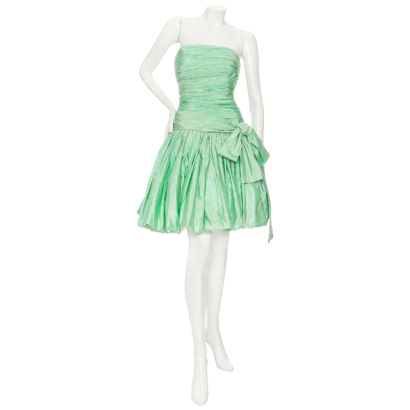 1980s Seafoam Green Taffeta Cocktail Dress Tunics Hiking breathable
