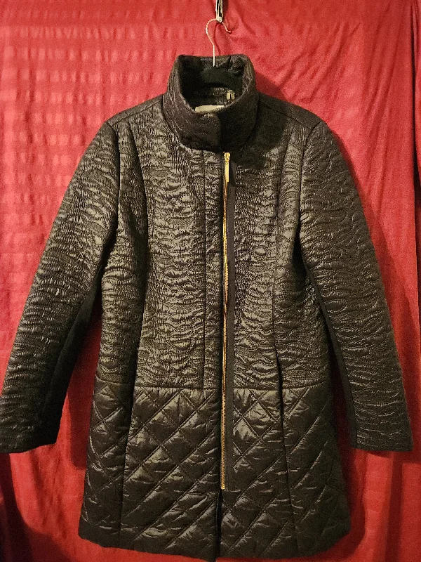 Women's Black Tahari Jacket Fleece Fabric Down Fabric Feather Fabric