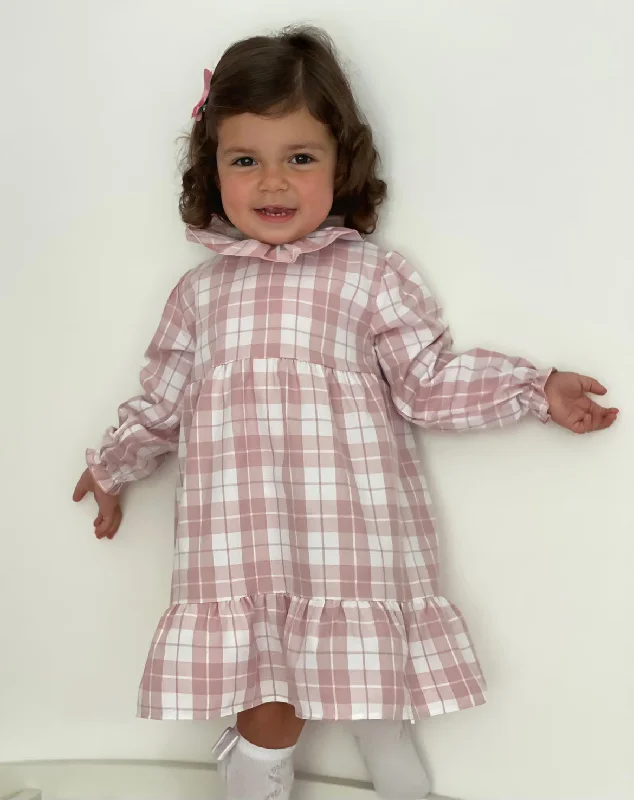 AW22 Rapife Dusky Pink & White Checked Dress Tunics New arrival