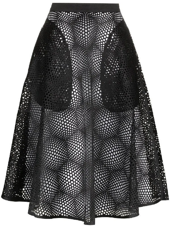 High Waisted Mesh Midi Skirt linen skirt breathable