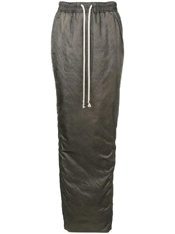 long drawstring skirt leather skirt bold