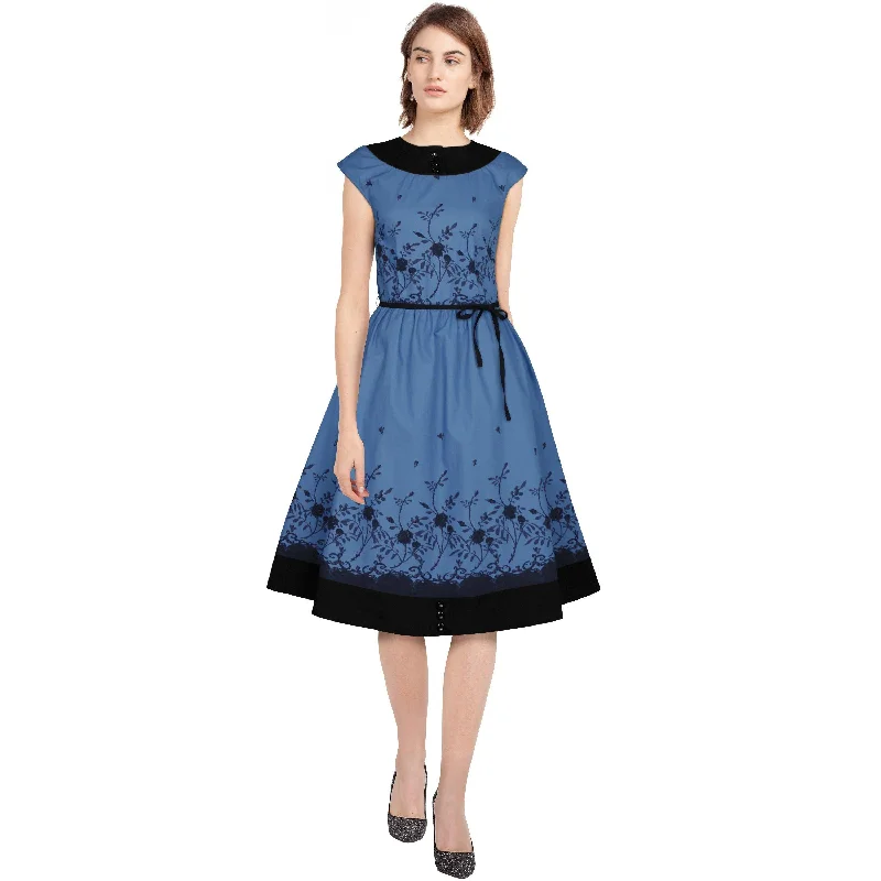 Gloria Gardens Dress in Blue Tunics Short Trendy