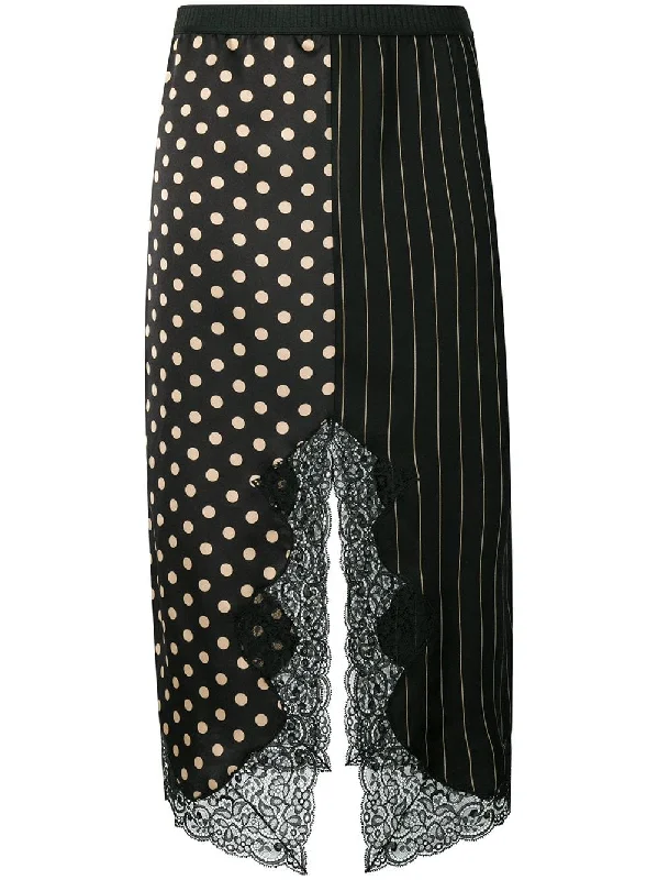printed asymmetric skirt lace skirt elegant