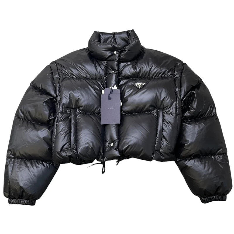 Women's Re-Nylon Convertible Down Jacket Black Size 44 / UK 12 Herringbone Jacket Checkered Jacket Solid Jacket Women's Re-Nylon Convertible Down Jacket Black Size 44 / UK 12 Herringbone Jacket Checkered Jacket Solid Jacket