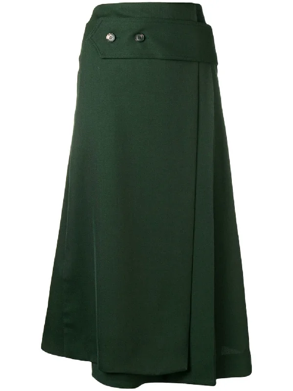 wide martingale skirt low waist skirt