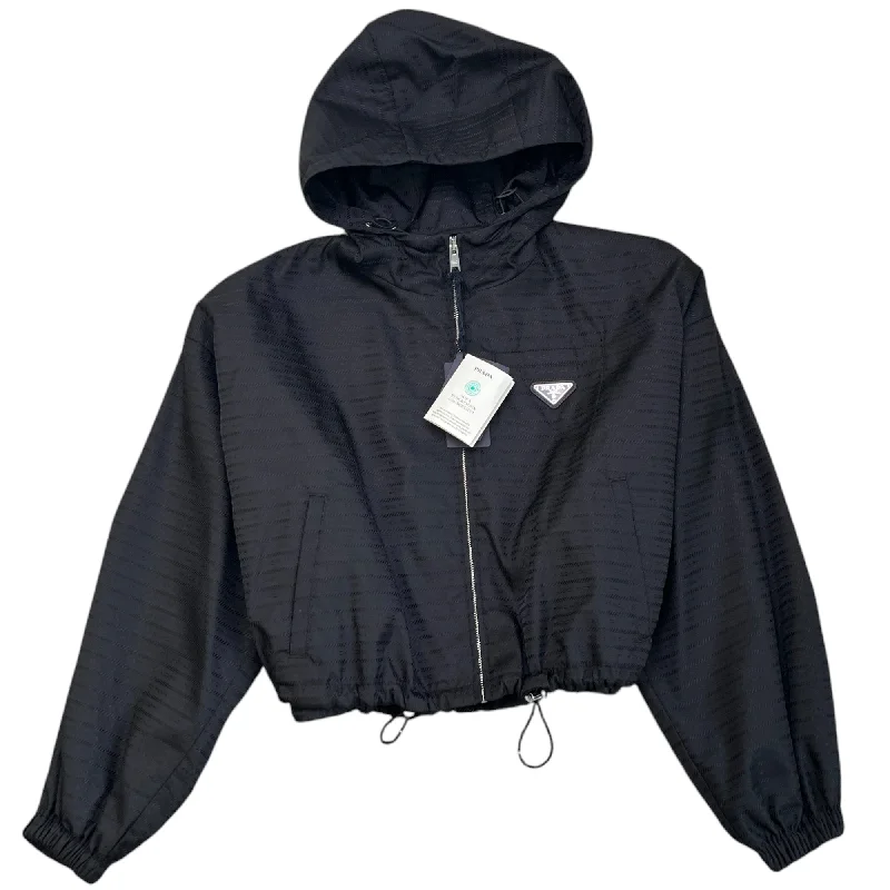 Women's Re-Nylon Cropped Jacket Black Size IT 38 / UK 6 Fitted Jacket Loose Jacket Oversized Jacket Women's Re-Nylon Cropped Jacket Black Size IT 38 / UK 6 Fitted Jacket Loose Jacket Oversized Jacket