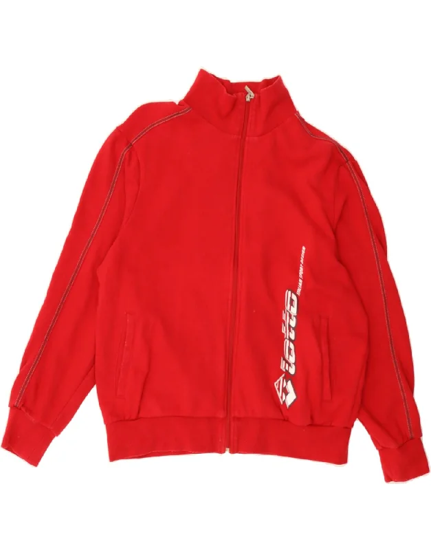 LOTTO Womens Graphic Tracksuit Top Jacket UK 14 Medium Red Cotton Striped Jacket Polka Dot Jacket Floral Jacket LOTTO Womens Graphic Tracksuit Top Jacket UK 14 Medium Red Cotton Striped Jacket Polka Dot Jacket Floral Jacket