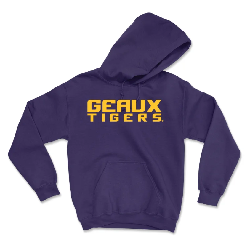 Women's Basketball Purple Geaux Hoodie - Flau'jae Johnson Hoodie with Velcro Closure Adjustable Secure Women's Basketball Purple Geaux Hoodie - Flau'jae Johnson Hoodie with Velcro Closure Adjustable Secure