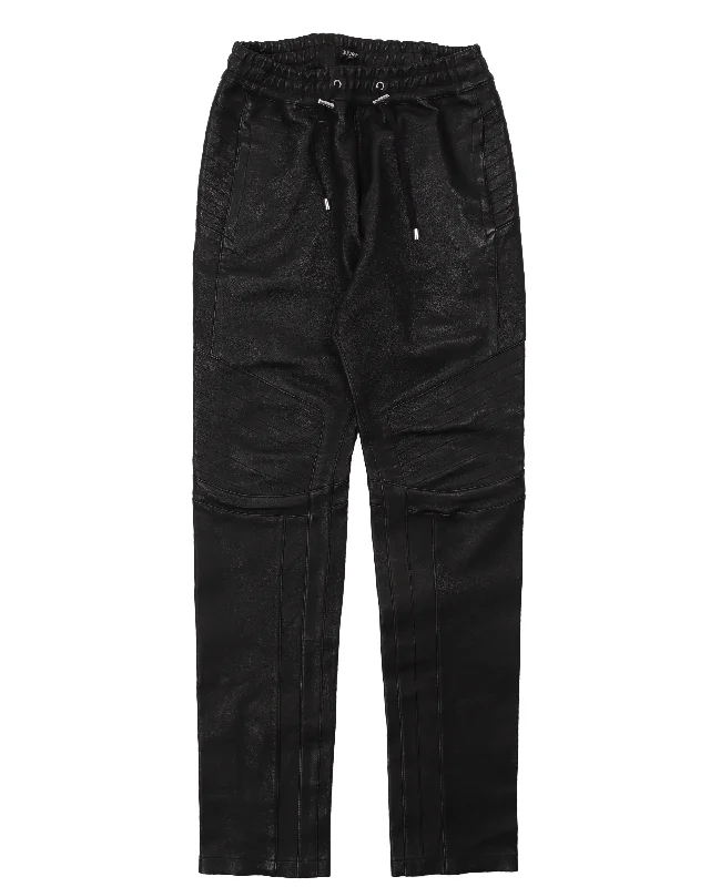 Leather Biker Pants Classic Cropped Pants