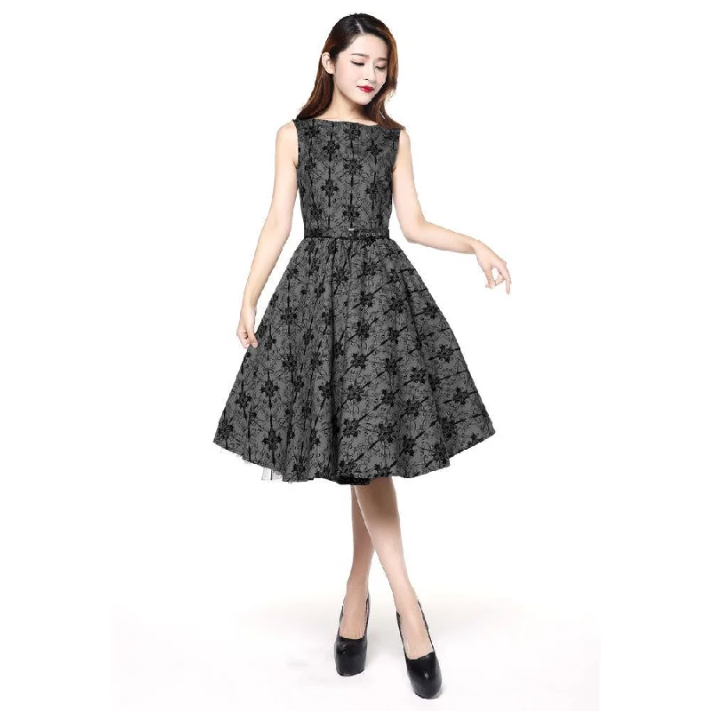 Haunted Mansion Swing Dress in Gray Tunics Trendy modern