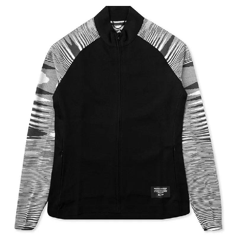 Adidas Originals x Missoni Women's Phx Jacket - Black/Dark Grey/White Cotton Jacket Linen Jacket Terry Jacket